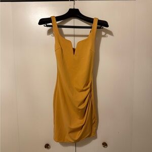 Tiger Mist Mustard Mini Dress